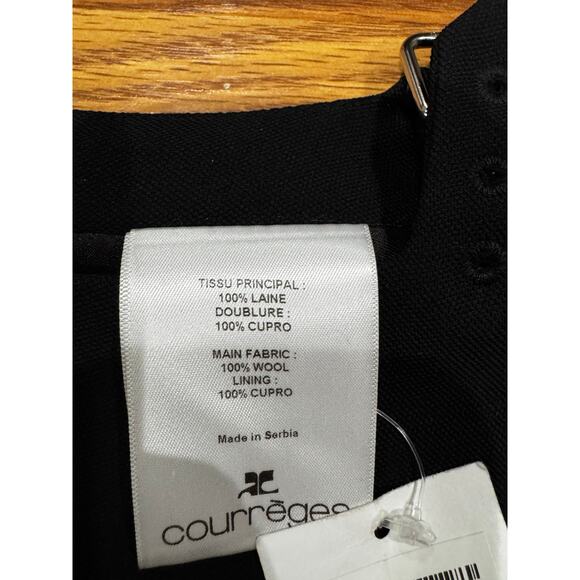 Courrèges Black Multi-Strap Sleeveless Midi Dress Size 34 Cutout Wool Designer - Picture 8 of 15